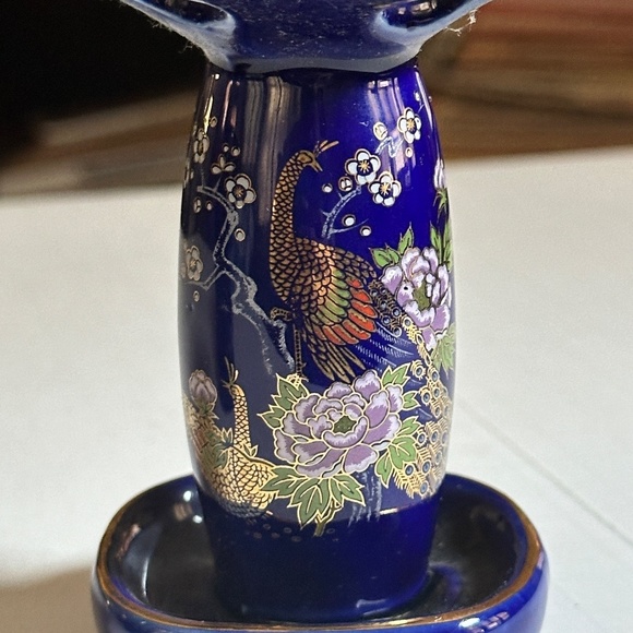 Vintage Cobalt Blue Japanese Mini Vases & Container (Set of 7) - Picture 5 of 11